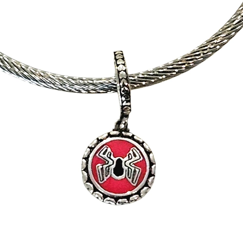 LINX Discontinued Sterling Silver Spiderman Avengers Dangle Bracelet Charm